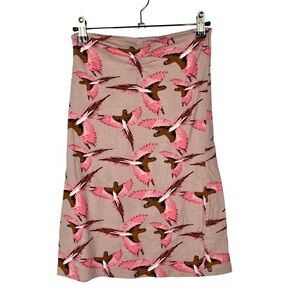 Dorothy Perkins Pink Bird Print Fitted Tube Tank Top S